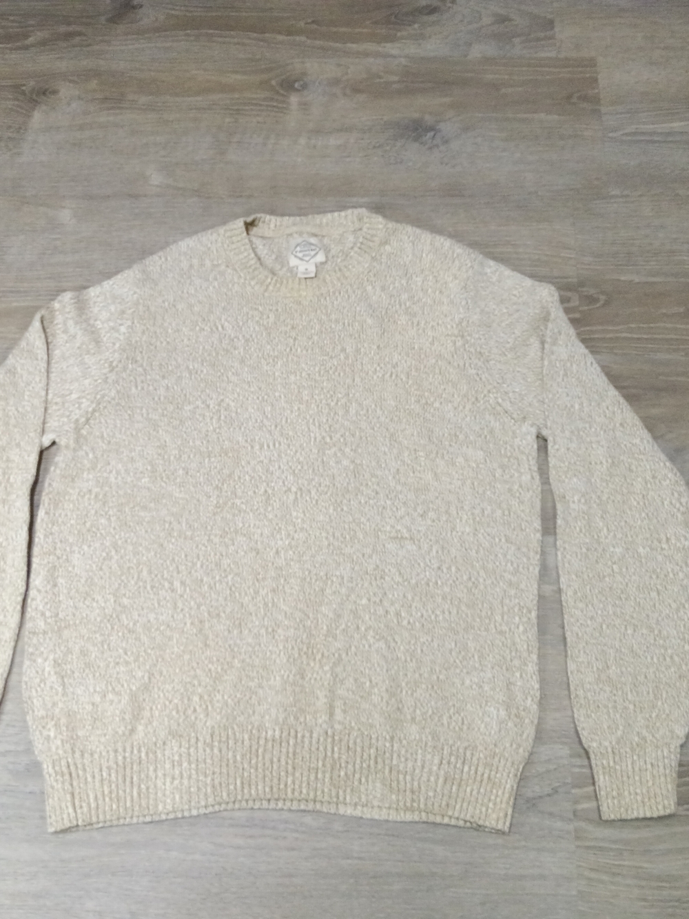 Men's Crewneck Sweater in Light Beige
